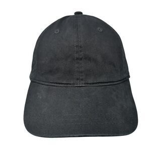 Universal Thread Slideback Hat Black One Size Adjustable Blank 6 Panel